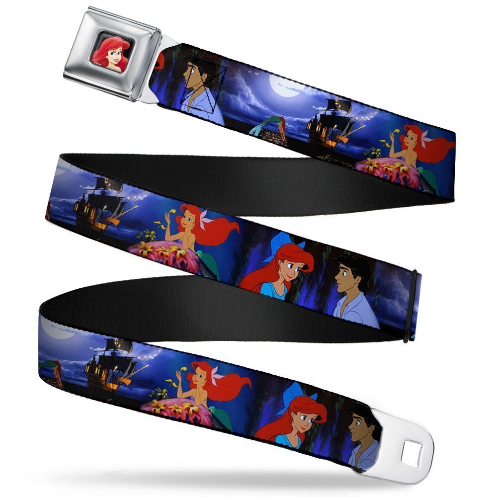 1893 Seatbelt Belt The Little Mermaid Ariel & Eric Scenes 1.0" Wide